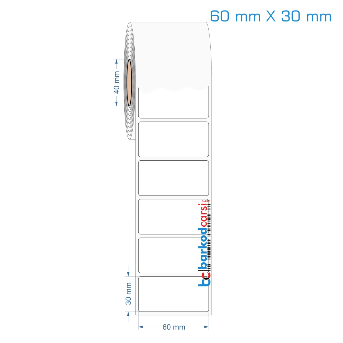 60X30 Mm Hazır Rulo Pp Opak, Mat, Fastyre Etiketler 60X30 Mm Opak / Mat Pp, Fastyre Etiket (Fiyatları)