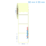 60x55 mm Etiket (Kuşe, Vellum, Eko / Lamine Termal) Fiyatları