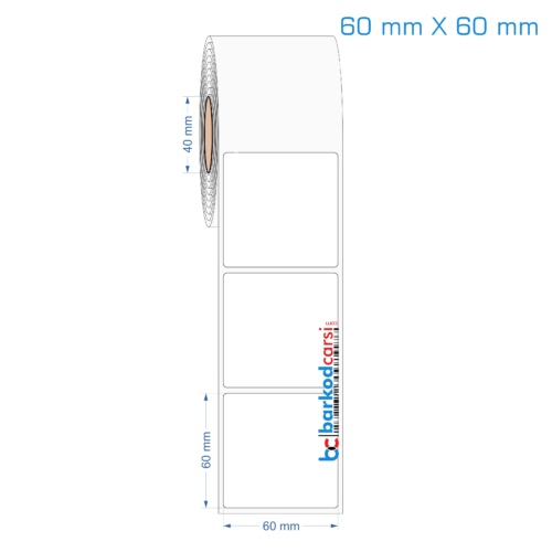 60x60 mm Opak / Mat PP, Fastyre Etiket (Fiyatları)