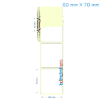 60x70 mm Etiket (Kuşe, Vellum, Eko / Lamine Termal) Fiyatları
