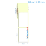60x90 mm Etiket (Kuşe, Vellum, Eko / Lamine Termal) Fiyatları