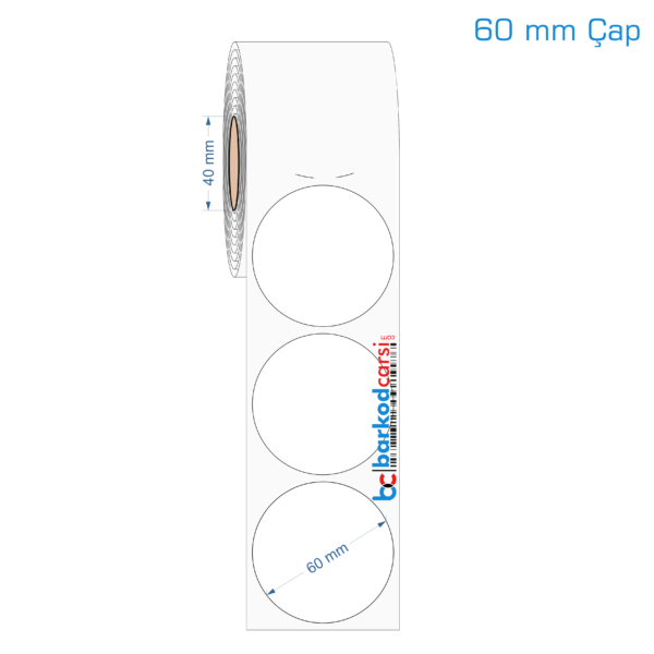 60 mm Çap Opak / Mat PP, Fastyre Etiket (Fiyatları)