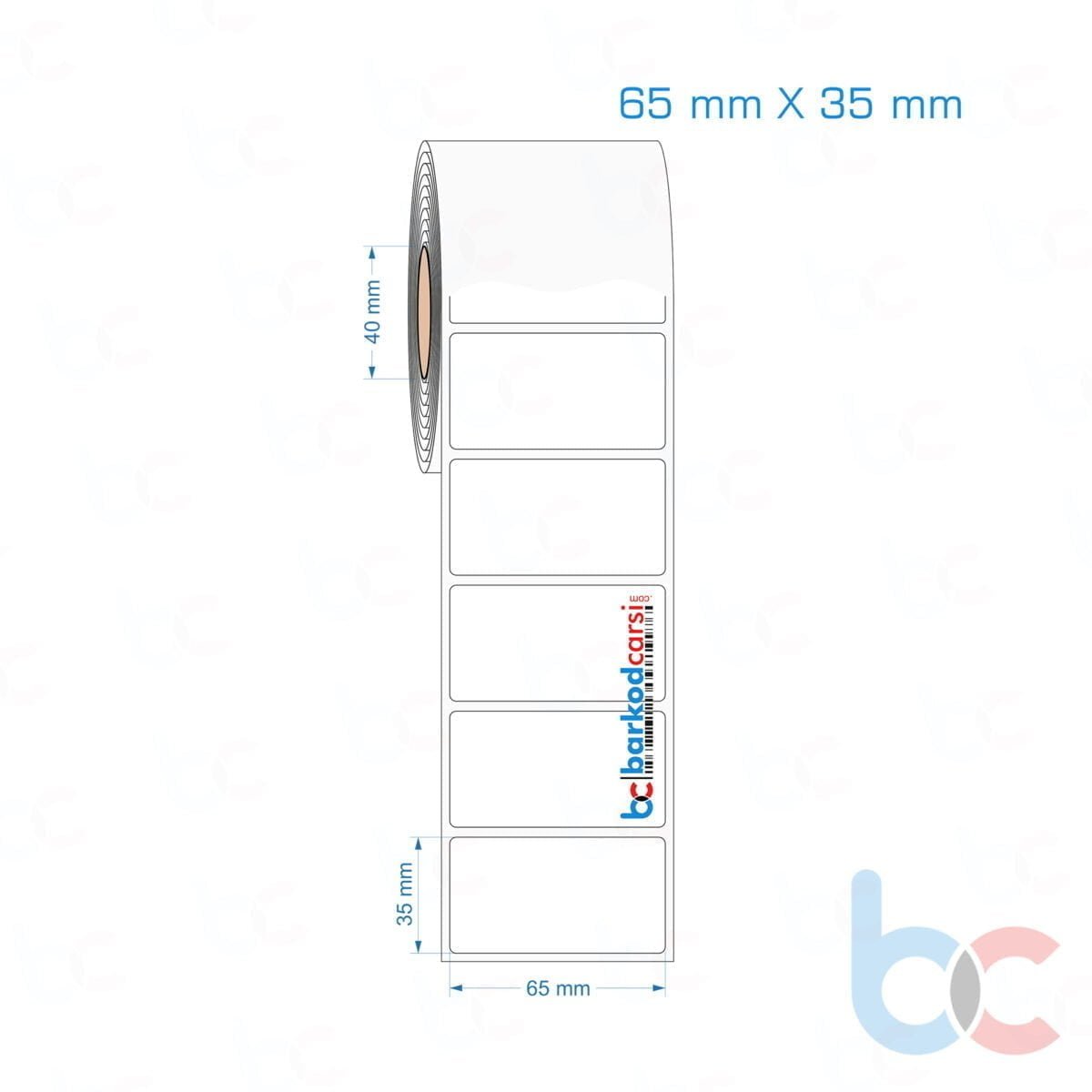 65X35 Mm Hazır Rulo Pp Opak, Mat, Fastyre Etiketler 65X35 Mm Opak / Mat Pp, Fastyre Etiket (Fiyatları)