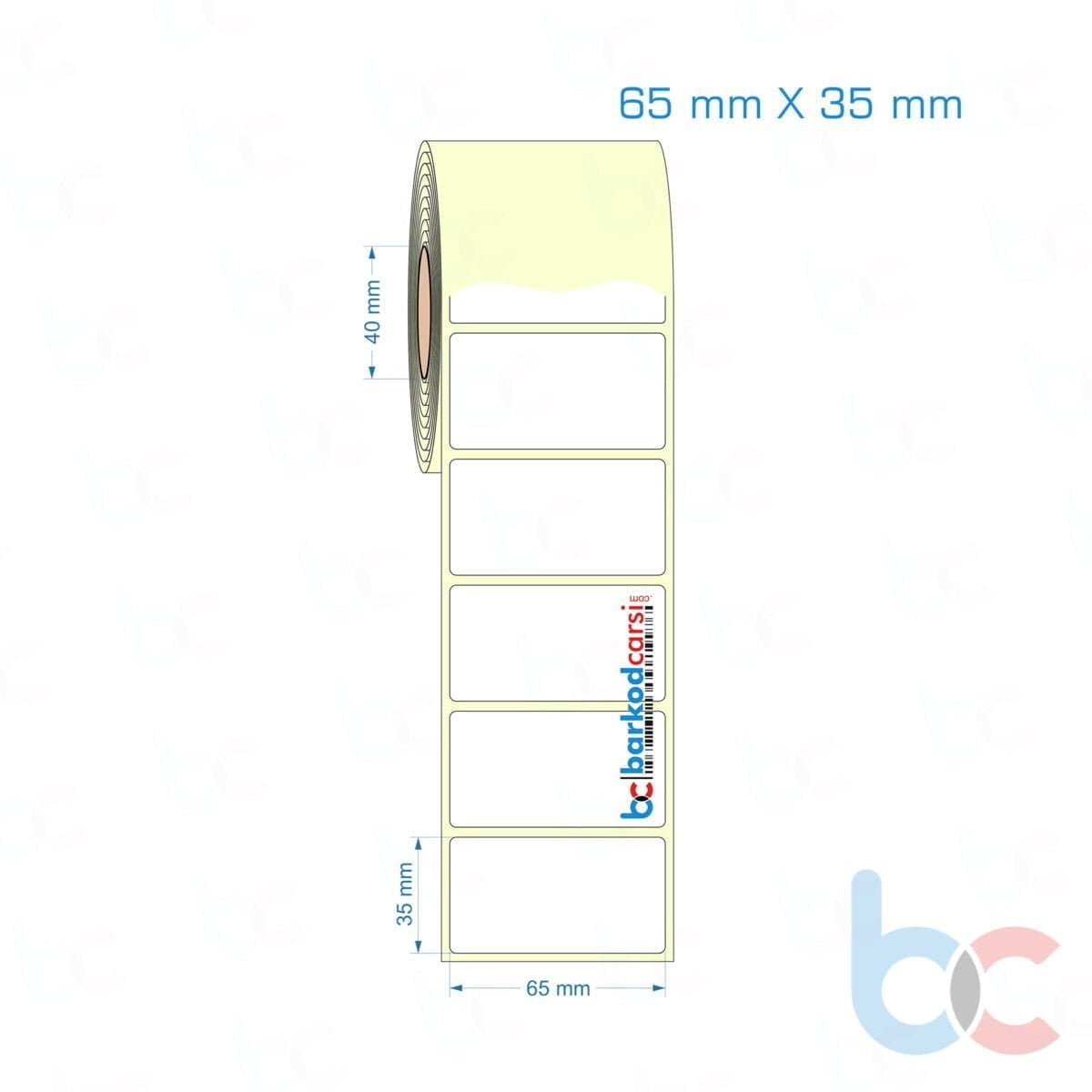 65X35 Mm Hazır Rulo Barkod Etiketi (Yapışkanlı) Kuşe / Vellum / Termal Etiket Fiyatı 65X35 Mm Etiket (Kuşe, Vellum, Eko / Lamine Termal) Fiyatları