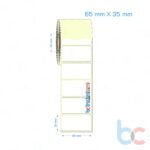 65x35 mm Etiket (Kuşe, Vellum, Eko / Lamine Termal) Fiyatları