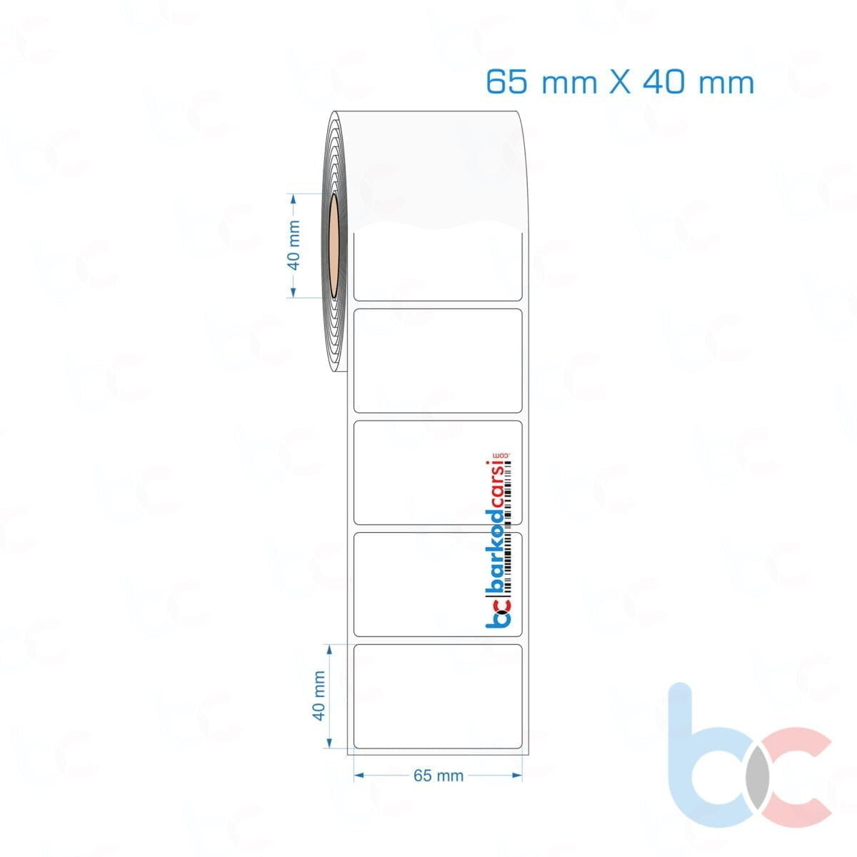 65X40 Mm Hazır Rulo Pp Opak, Mat, Fastyre Etiketler 65X40 Mm Opak / Mat Pp, Fastyre Etiket (Fiyatları)