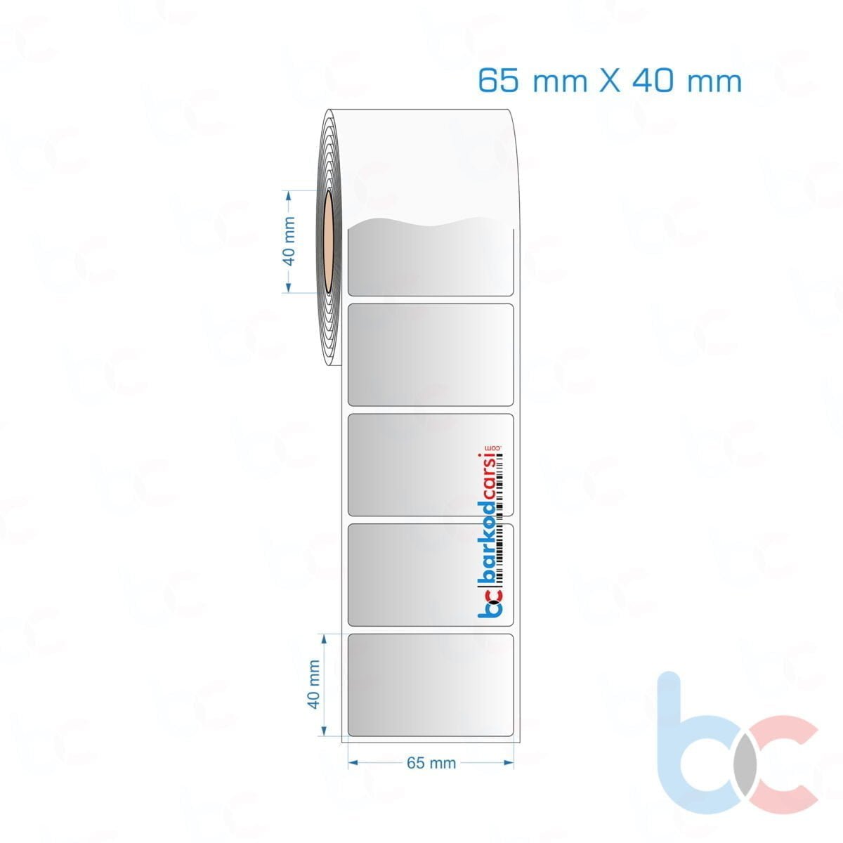 65X40 Mm Hazır Rulo Gri Alüminyum Renkli Silvermat Etiket 65X40 Mm Silvermat Etiket (Fiyatı)