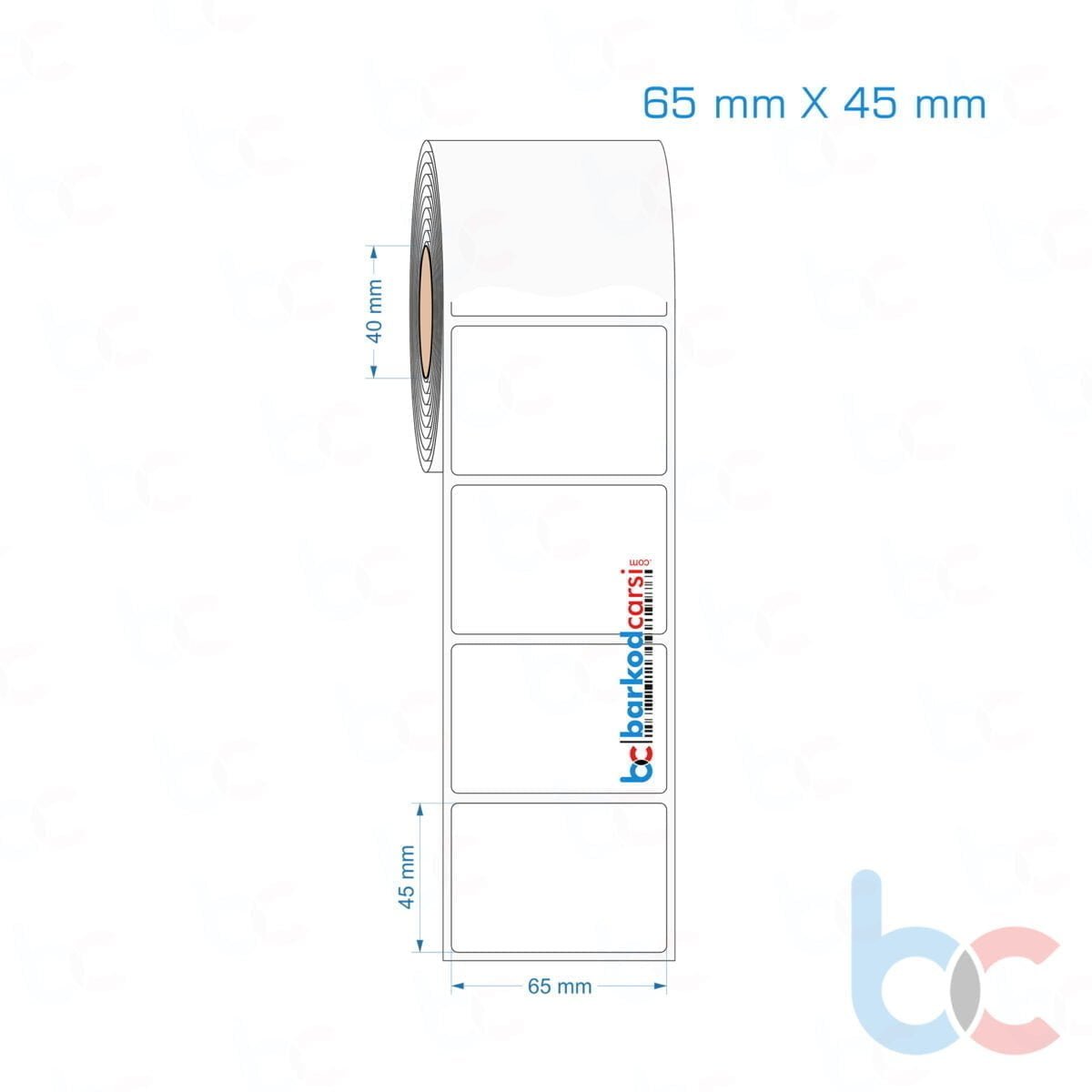 65X45 Mm Hazır Rulo Pp Opak, Mat, Fastyre Etiketler 65X45 Mm Opak / Mat Pp, Fastyre Etiket (Fiyatları)