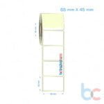 65x45 mm Etiket (Kuşe, Vellum, Eko / Lamine Termal) Fiyatları