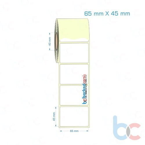 65x45 mm Etiket (Kuşe, Vellum, Eko / Lamine Termal) Fiyatları