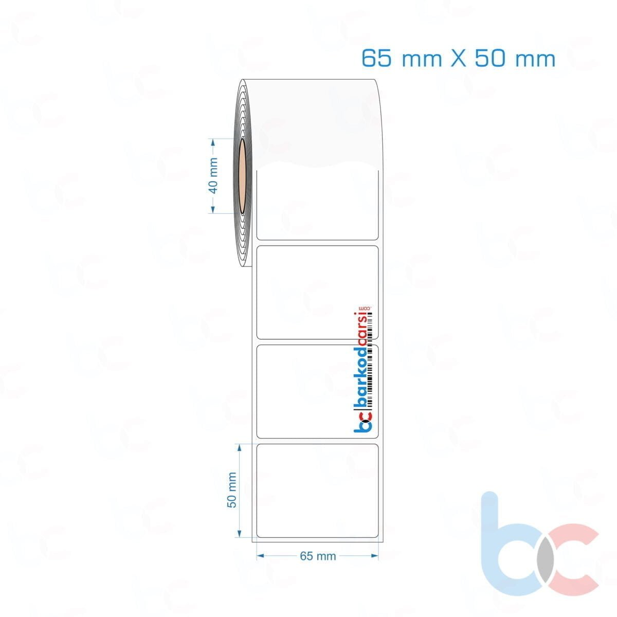 65X50 Mm Hazır Rulo Pp Opak, Mat, Fastyre Etiketler 65X50 Mm Opak / Mat Pp, Fastyre Etiket (Fiyatları)