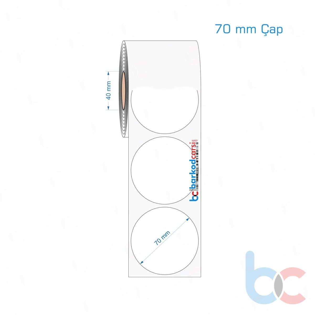 70 Mm Çap Hazır Rulo Pp Opak, Mat, Fastyre Etiketler 70 Mm Çap Opak / Mat Pp, Fastyre Etiket (Fiyatları)