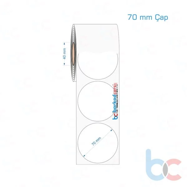70 mm Çap Opak / Mat PP, Fastyre Etiket (Fiyatları)