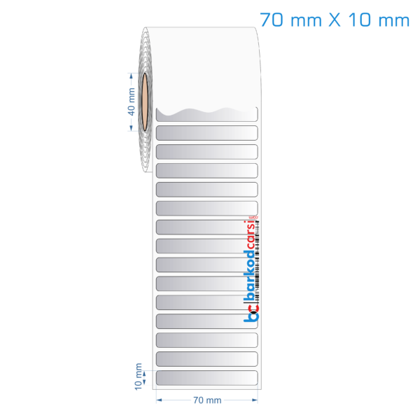 70x10 mm Silvermat Etiket (Fiyatı)