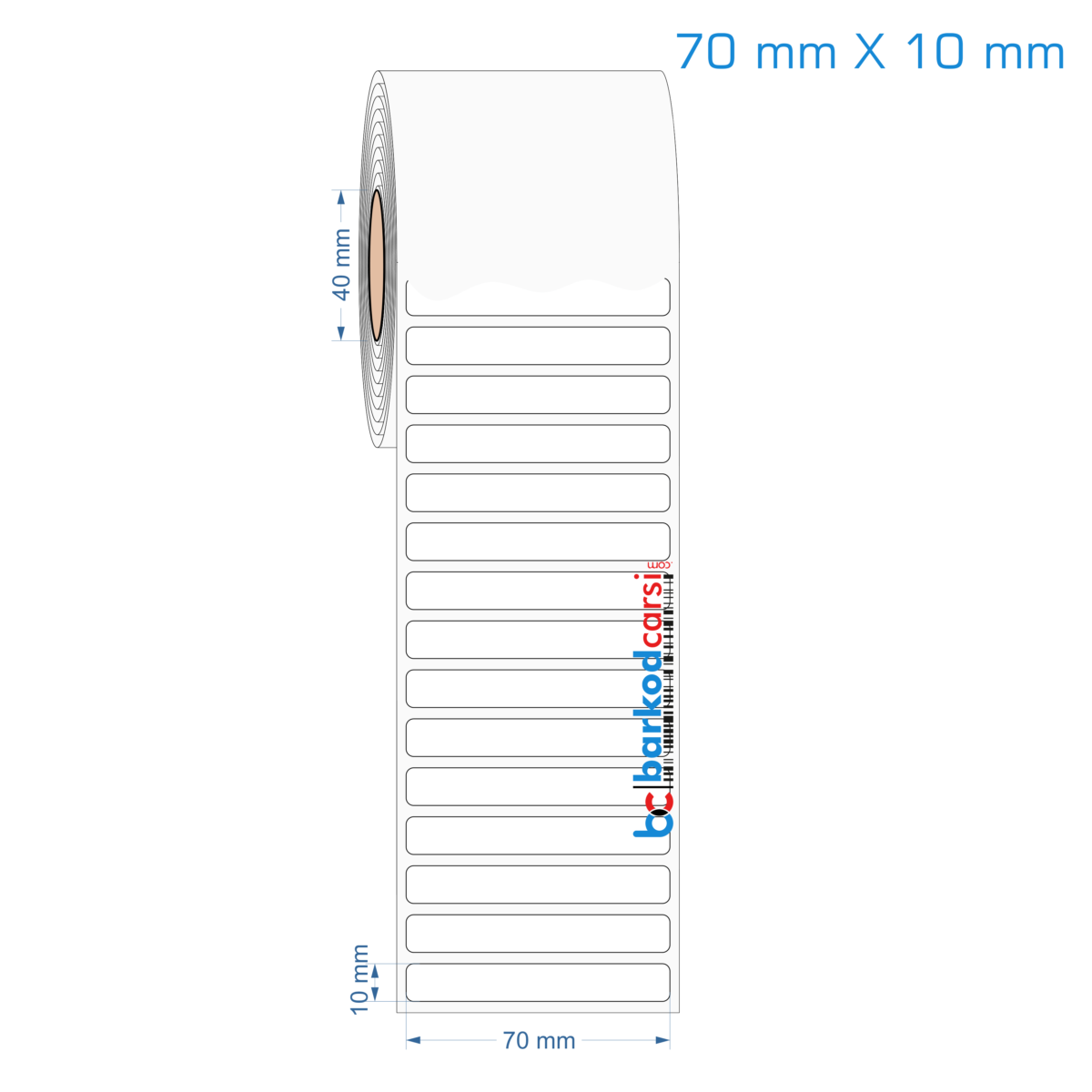 70X10 Mm Hazır Rulo Pp Opak, Mat, Fastyre Etiketler 70X10 Mm Opak / Mat Pp, Fastyre Etiket (Fiyatları)