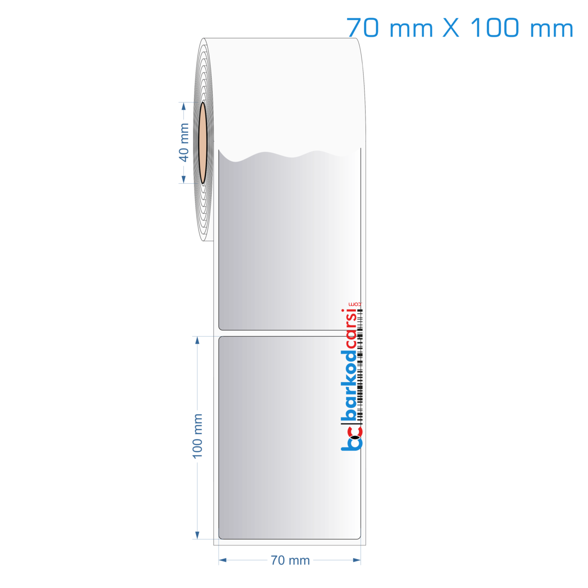 70X100 Mm Hazır Rulo Gri Alüminyum Renkli Silvermat Etiket 70X100 Mm Silvermat Etiket (Fiyatı)