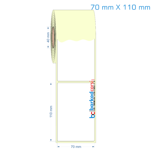 70x110 mm Etiket (Kuşe, Vellum, Eko / Lamine Termal) Fiyatları