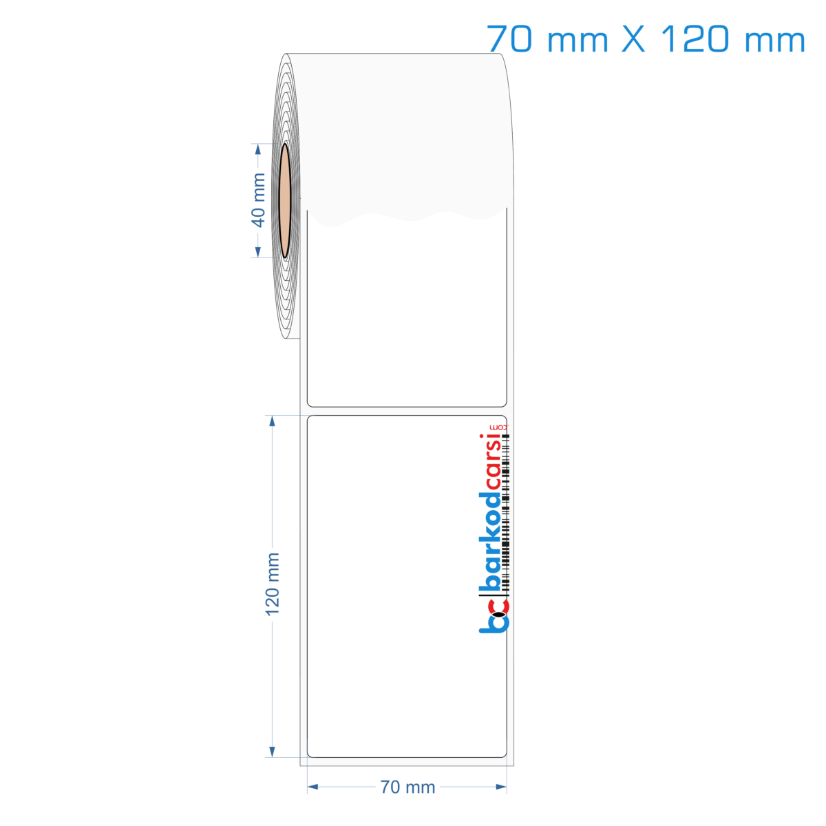 70X120 Mm Hazır Rulo Pp Opak, Mat, Fastyre Etiketler 70X120 Mm Opak / Mat Pp, Fastyre Etiket (Fiyatları)