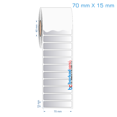 70x15 mm Silvermat Etiket (Fiyatı)