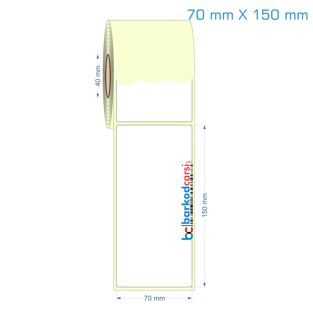 70X150 Mm Etiket (Kuşe, Vellum, Eko / Lamine Termal) Fiyatları