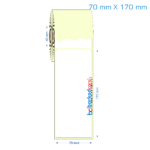 70x170 mm Etiket (Kuşe, Vellum, Eko / Lamine Termal) Fiyatları