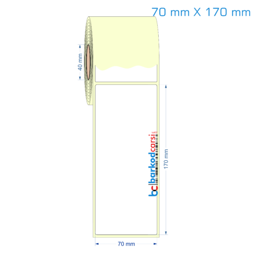 70x170 mm Etiket (Kuşe, Vellum, Eko / Lamine Termal) Fiyatları
