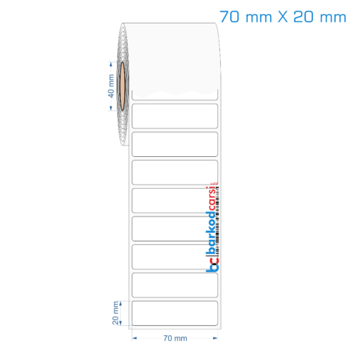 70x20 mm Opak / Mat PP, Fastyre Etiket (Fiyatları)