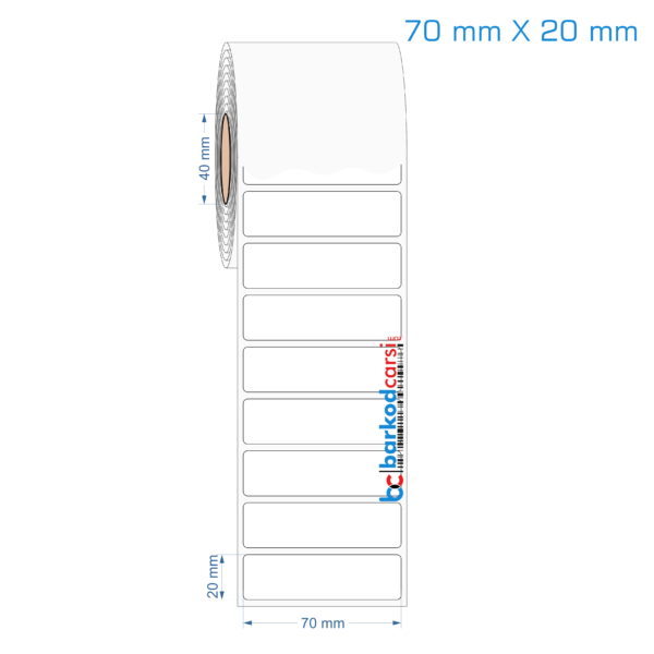 70x20 mm Opak / Mat PP, Fastyre Etiket (Fiyatları)