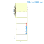 70x35 mm Etiket (Kuşe, Vellum, Eko / Lamine Termal) Fiyatları