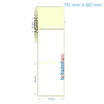 70x90 mm Etiket (Kuşe, Vellum, Eko / Lamine Termal) Fiyatları