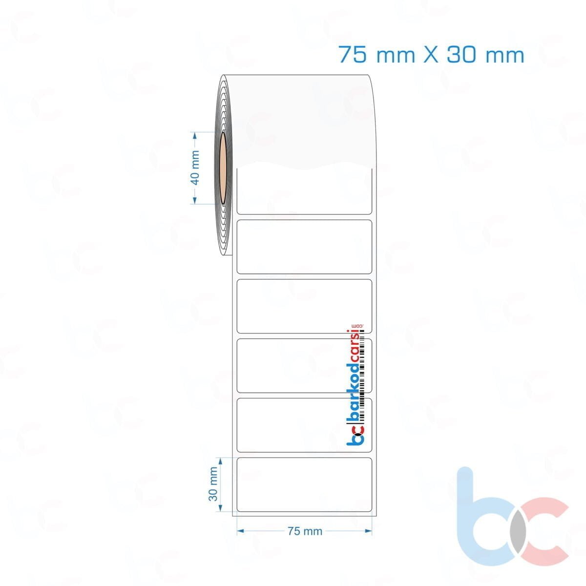 75X30 Mm Hazır Rulo Pp Opak, Mat, Fastyre Etiketler 75X30 Mm Opak / Mat Pp, Fastyre Etiket (Fiyatları)