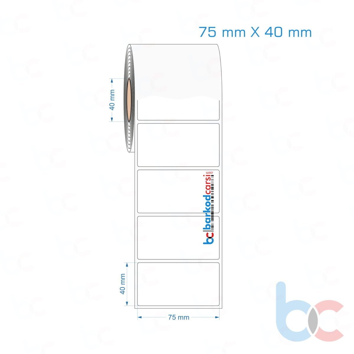 75X40 Mm Hazır Rulo Pp Opak, Mat, Fastyre Etiketler 75X40 Mm Opak / Mat Pp, Fastyre Etiket (Fiyatları)