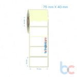 75x40 mm Etiket (Kuşe, Vellum, Eko / Lamine Termal) Fiyatları