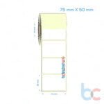 75x50 mm Etiket (Kuşe, Vellum, Eko / Lamine Termal) Fiyatları