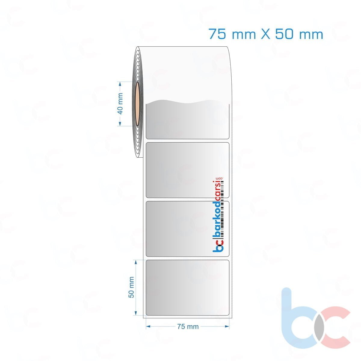 75X50 Mm Hazır Rulo Gri Alüminyum Renkli Silvermat Etiket 75X50 Mm Silvermat Etiket (Fiyatı)