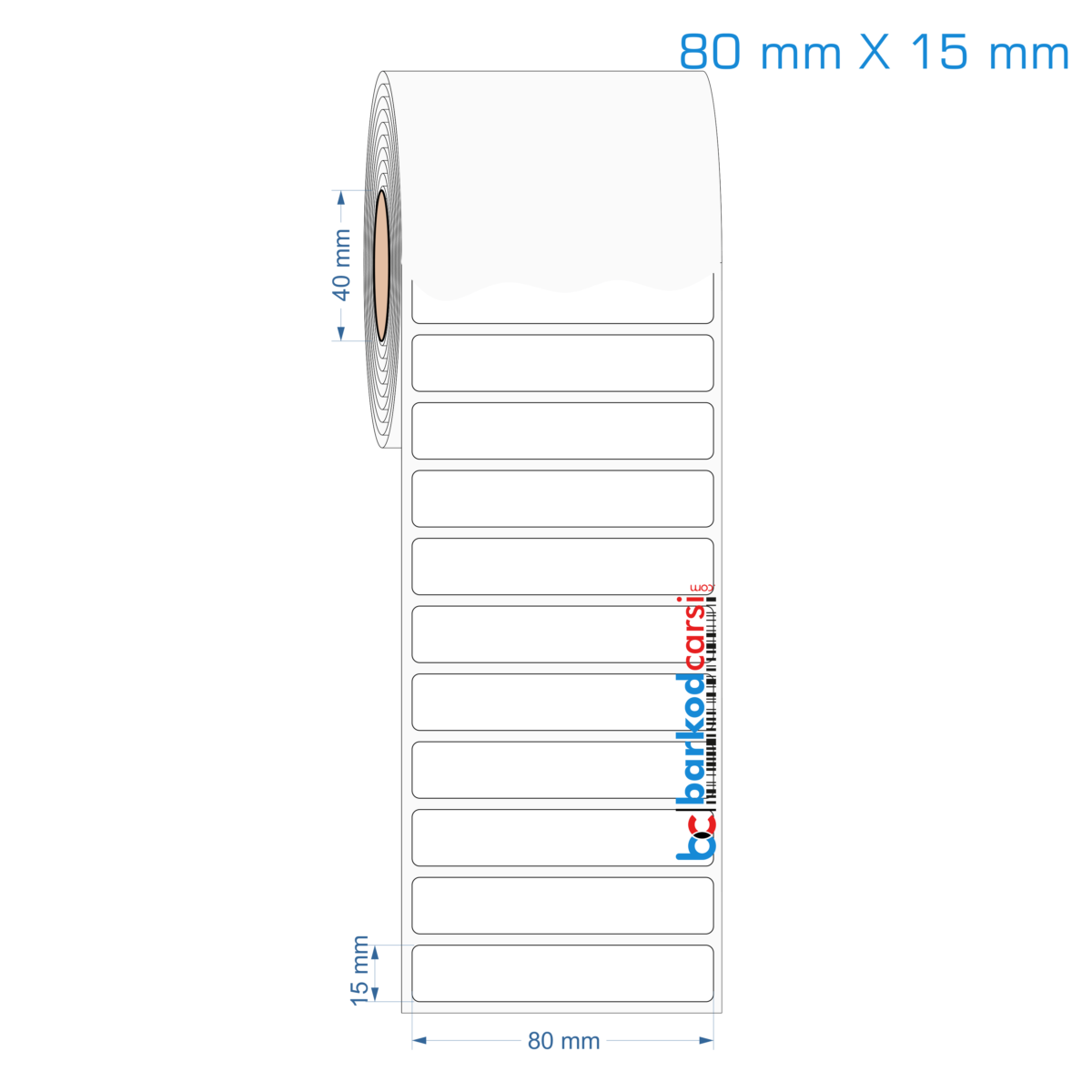 80X15 Mm Hazır Rulo Pp Opak, Mat, Fastyre Etiketler 80X15 Mm Opak / Mat Pp, Fastyre Etiket (Fiyatları)
