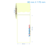 80x170 mm Etiket (Kuşe, Vellum, Eko / Lamine Termal) Fiyatları