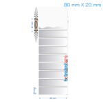 80x20 mm Silvermat Etiket (Fiyatı)