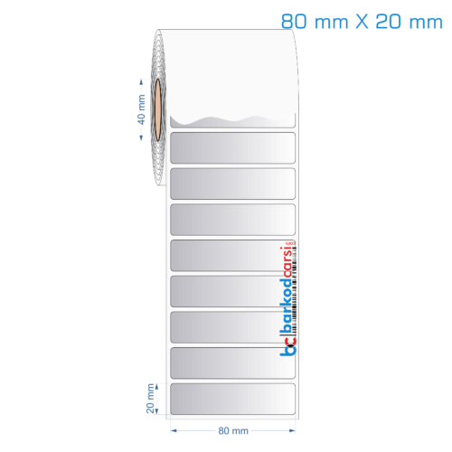 80x20 mm Silvermat Etiket (Fiyatı)