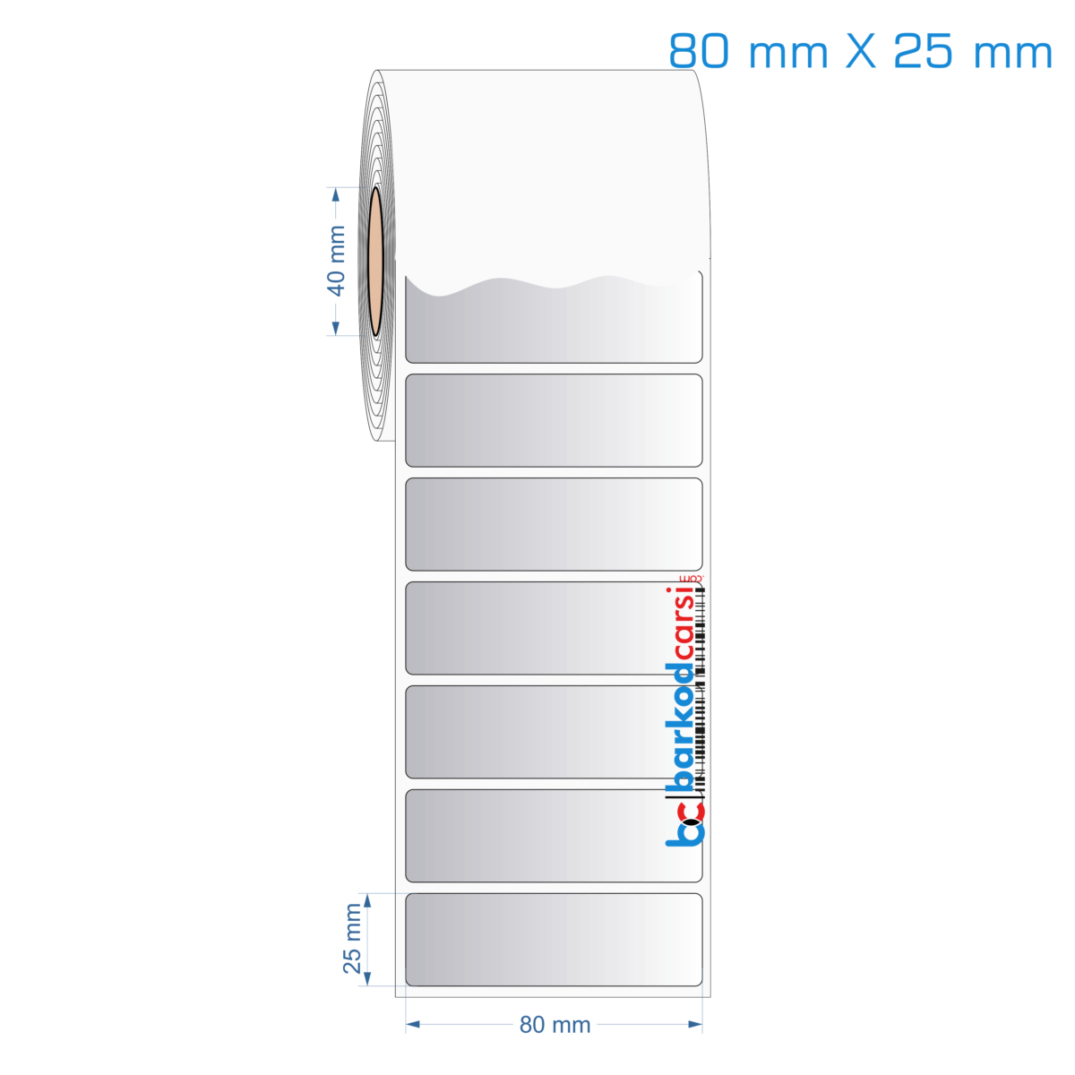 80X25 Mm Hazır Rulo Gri Alüminyum Renkli Silvermat Etiket 80X25 Mm Silvermat Etiket (Fiyatı)