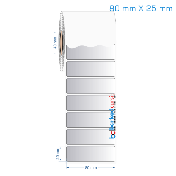 80x25 mm Silvermat Etiket (Fiyatı)
