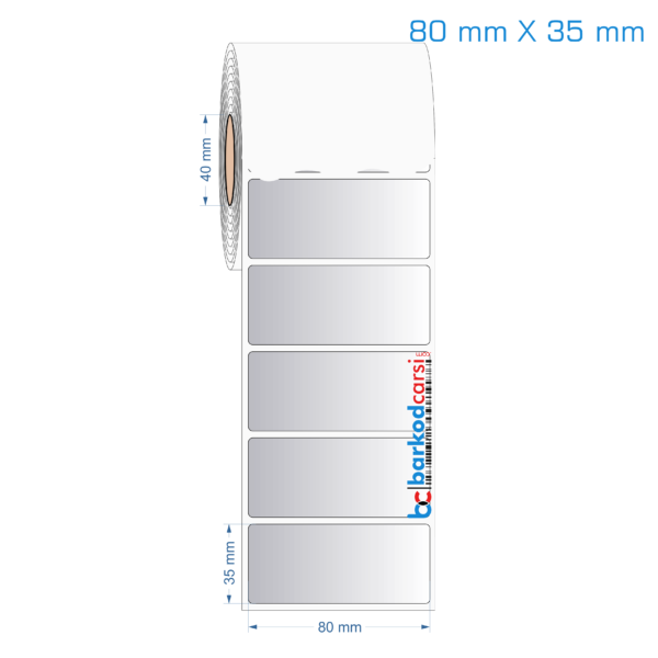 80x35 mm Silvermat Etiket (Fiyatı)