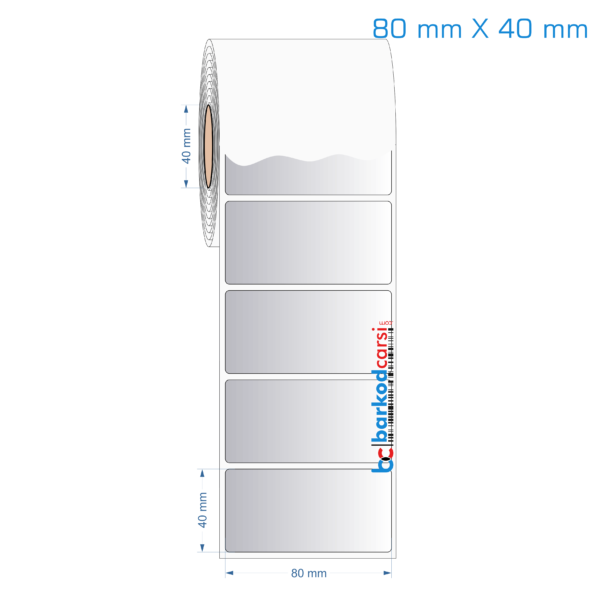 80x40 mm Silvermat Etiket (Fiyatı)