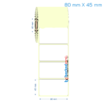 80x45 mm Etiket (Kuşe, Vellum, Eko / Lamine Termal) Fiyatları