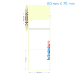 80x75 mm Etiket (Kuşe, Vellum, Eko / Lamine Termal) Fiyatları