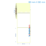 80x90 mm Etiket (Kuşe, Vellum, Eko / Lamine Termal) Fiyatları