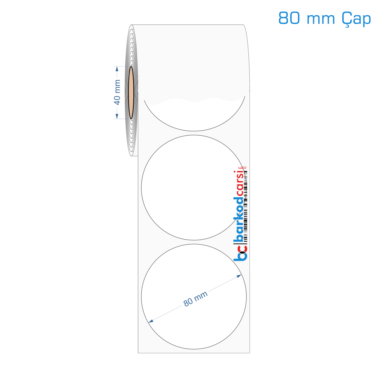 80 Mm Çap Hazır Rulo Pp Opak, Mat, Fastyre Etiketler 80 Mm Çap Opak / Mat Pp, Fastyre Etiket (Fiyatları)