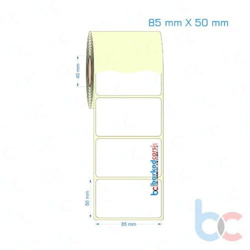 85x50 mm Etiket (Kuşe, Vellum, Eko / Lamine Termal) Fiyatları