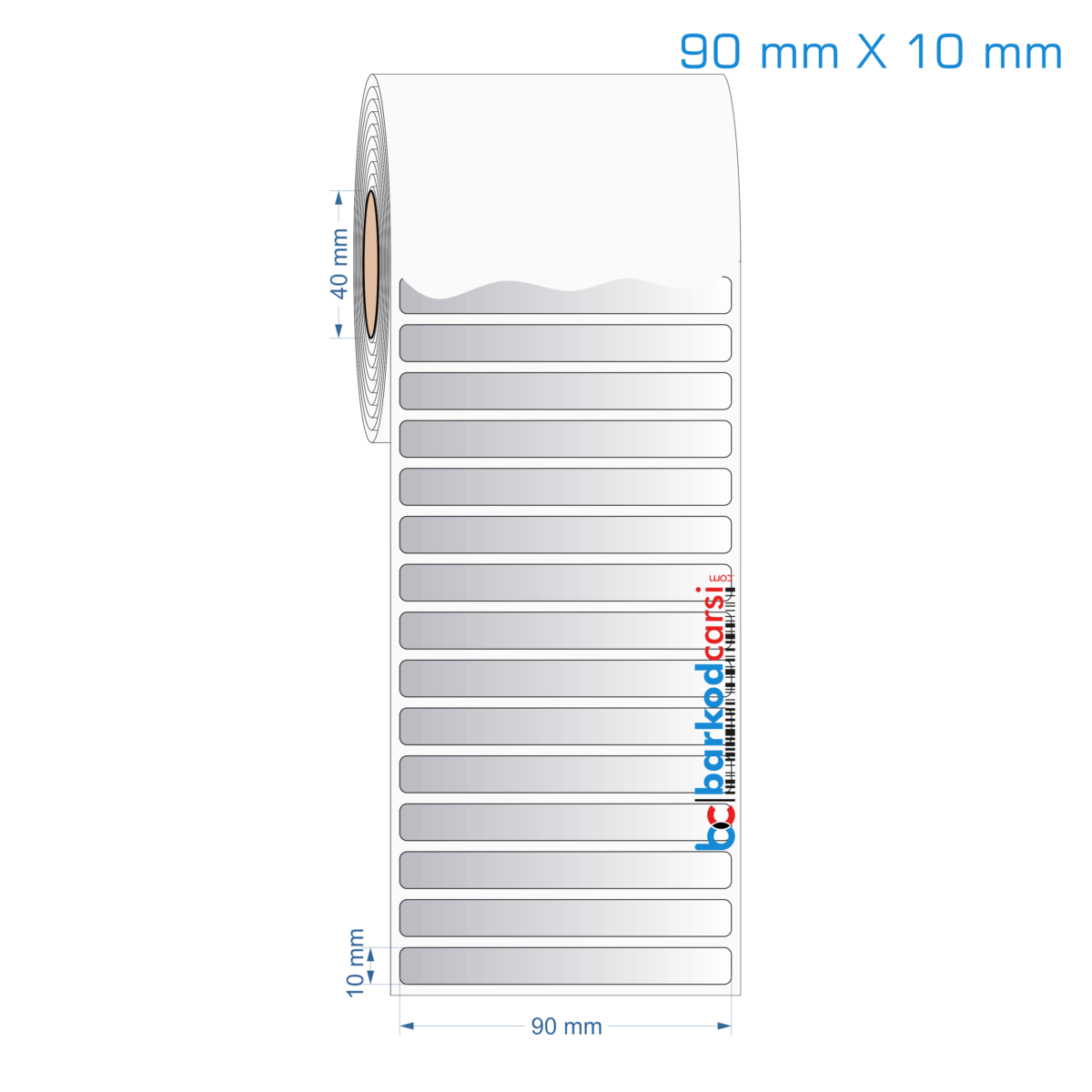 90X10 Mm Silvermat Etiket (Fiyatı)