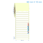 90x10 mm Etiket (Kuşe, Vellum, Eko / Lamine Termal) Fiyatları